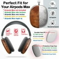 thumbnail image 2 of Protective Cover for AirPods Max Vintage Leather =4 Headphones Aesthetic Print Snap On Cases, 2 of 5