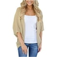 thumbnail image 1 of Lightweight Cardigans for Women Solid Color Long Sleeved Irregular Hem Pleated Cardigan on Clearance, 1 of 3