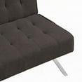 thumbnail image 2 of Modern Minimalist Fabric Sofa Bed 220cm with Stainless Legs and Espresso Color, 2 of 15