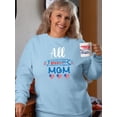 thumbnail image 2 of All American Mom Hearts Sweatshirt Women -Image by Shutterstock, Female 5X-Large, 2 of 4