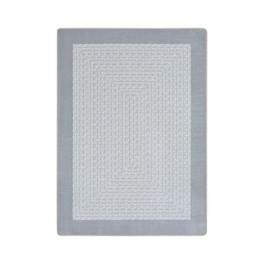 Joy Carpets 1971D-04 Like Home Rug in Silver  7.8 in. x 10.9 in.