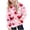 Pink, variant on Valentine Hoodies For Kids Long Sleeve Heart Print Pullover Tops Casual Loose Sweatshirts With Pocket (13 Years, Red-A)