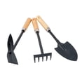 thumbnail image 2 of Kids' Wooden-Handled Garden Tool Kit: Compact Iron & Wood Rake, Spade, Hoe for Flower Planting, Soil Loosening, Weeding – Essential Mini Gardening Helper for Children with Ergonomic Comfort & Durable, 2 of 6