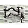 thumbnail image 2 of Kingston Brass KS2105TAL Tudor Two-Handle 1-Hole Wall Mount Pot Filler Faucet in Oil Rubbed Bronze, 2 of 8