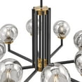 thumbnail image 3 of Monachopsis Large Chandelier // Gold and Black, 3 of 4