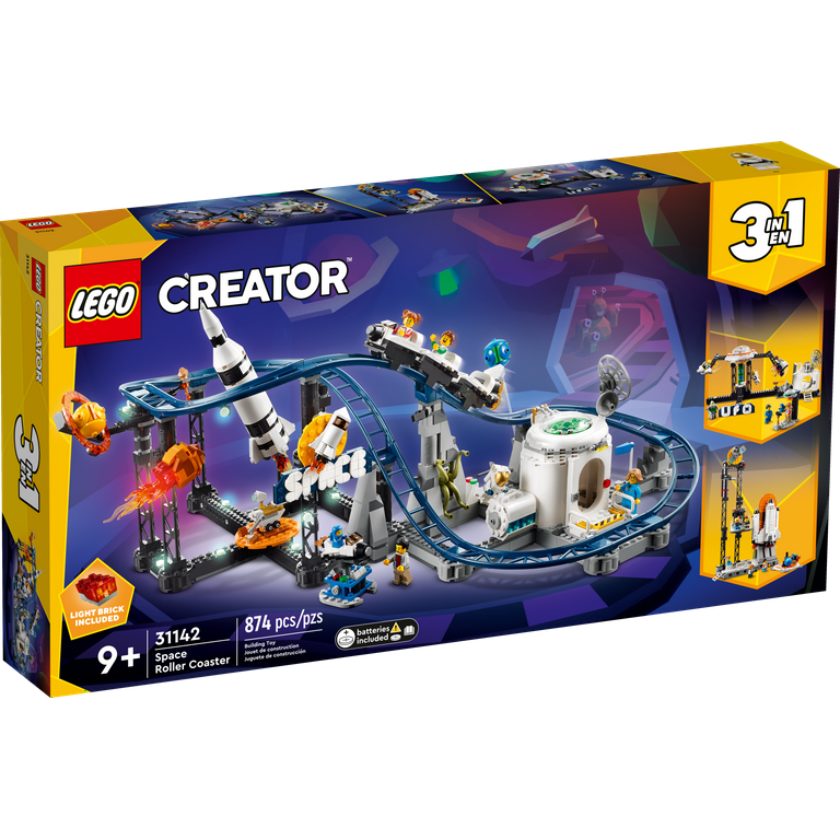 LEGO Creator 3 in 1 Space Roller Coaster, Rebuildable Amusement
