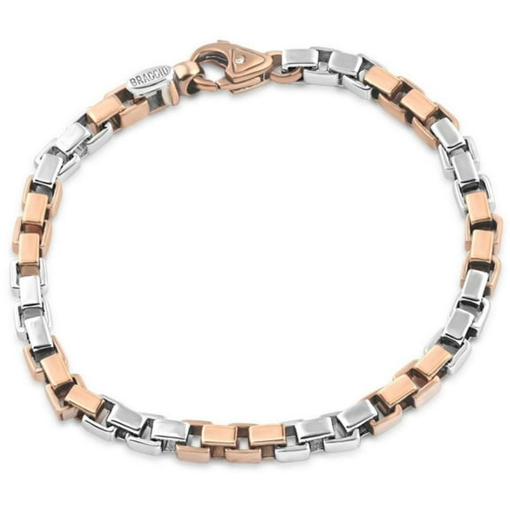Pompeii Men's Tight Box Link 14k Gold (50gram) or Platinum (81gram) 5.5mm Bracelet 8.5"