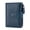 Dark Blue, variant on Small Wallet Women RFID Blocking Soft Leather Bifold Card Holder Zipper Coin Pocket with Removable ID Window.