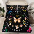 thumbnail image 2 of Castle Fairy Flying Butterfly Full Size Sheets 4-Piece for Female Men Women,Universe Galaxy Breathable Bed Sheets,Boho Floral Flowers Lightweight Sheet Sets,Ultra Soft Home Decor, 2 of 7
