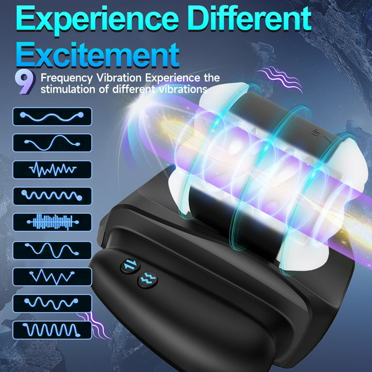 AYIYUN Thrusting Male Masturbator Sex Toys for Men 2 in 1 Stroker 3  Telescopic & 10 Vibrating Modes Automatic Adult Toy for Self-Pleasure  Masturbation