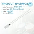 thumbnail image 3 of 5 Pcs KSD9700 Thermostat 70°C/158°F Normally Close Temperature Switch Thermal Protector N.C 2A 250V Plastic Temperature Controller, 3 of 5