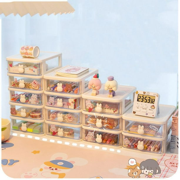 Support de Rangement Kawaii pour Ordinateur de Bureau, Cases pour