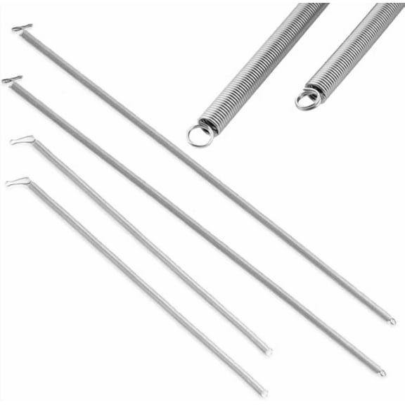 20 Inch Screen Door Spring, 4 Pack with Hook Ends Long Extension Spring Screen Door Closer Springs Self Closing Garage Door Springs Replacement Hardware for Screen Doors Camper Construction, 2 Sizes