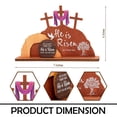 thumbnail image 4 of 2026 He is Risen Easter Decor – Wooden Resurrection Scene with Empty Tomb, Cross & Figurines, Christian Religious Tabletop Decoration for Home, Faith Easter Gift, Easter Basket Stuffer, 4 of 8