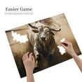 thumbnail image 2 of 500-Piece Wooden Jigsaw Puzzle for Adults - Rodeo Bull Rider Sport Sand , Interlocking Pieces with Guide Letters, Holiday Gift & Home Decor, 2 of 7