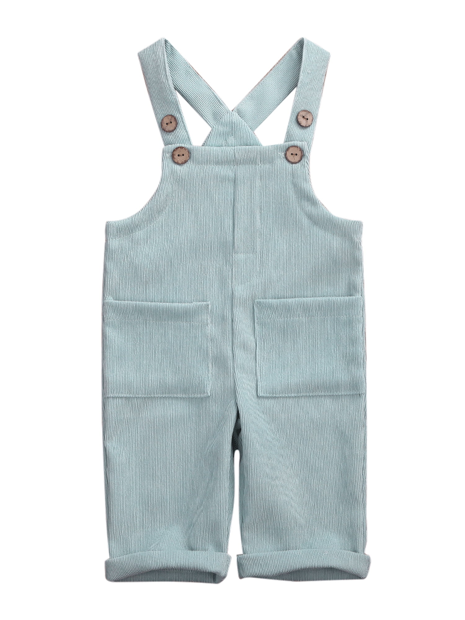 Girls Dungarees Knitted Overalls Strap Jumpsuit  Red/Blue Age 18M  to 4yrs 