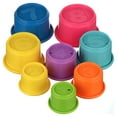 The First Years Stack & Count Cups, Toddler Stacking Cup Toys, 8 Pieces