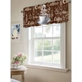 thumbnail image 6 of Valances for Windows Coffee Cup Rod Pocket Cafe Window Treatments Valance Curtains for Kitchen Bathroom Laundry Basement Windows 60"x14", 6 of 9
