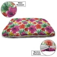 thumbnail image 3 of Colorful Pet Bed, Lively Colored Tropical Forest Plants Foliage with Watercolor Painting Effect, Chew Resistant Pad for Dogs and Cats Cushion with Removable Cover, 24" x 39", Multicolor, by Ambesonne, 3 of 4