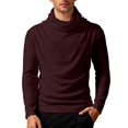 thumbnail image 4 of Wxolcjlv T-Shirt For Mens Personalized Long Sleeve High Neck Base Layer Stylish Stand Collar Wear Tee,Size M-3XL, 4 of 5