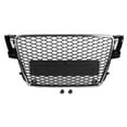 thumbnail image 2 of Front Intake Grill  Hex Mesh Grille Full Black  Refit For RS5 Style  Fits For A5 S5 B8 2008-2011, 2 of 8