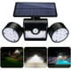 thumbnail image 2 of Lámpara solar de exterior, lámpara de pared solar para exteriores, con 30 focos LED de doble cabezal, impermeables, rotación de 360 grados, con sensor de movimiento para jardín., 2 of 5