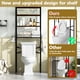 thumbnail image 3 of VERDALAY Estante de baño de 4 niveles con ganchos y portarrollos Estante metálico y de madera Estante abierto que ahorra espacio Organizador para artículos de tocador Estante para el baño, 3 of 9