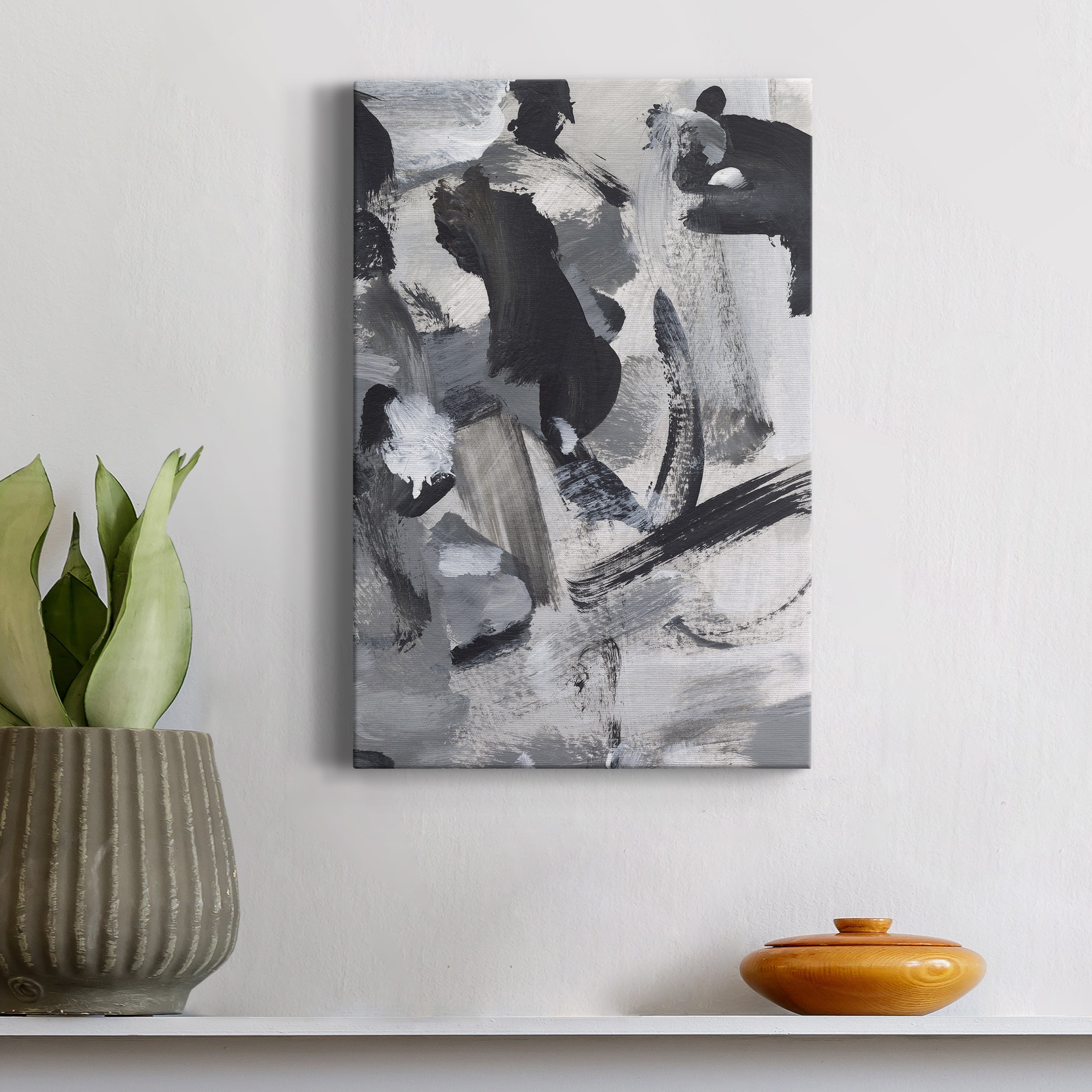Black & White Mix IV Premium Gallery Wrapped Canvas - Ready to Hang