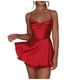 thumbnail image 1 of Vestido sexy sin espalda de satén para mujer: mono con cuello vuelto, lazo y tirantes finos, conjunto para discoteca, fiesta o playa, tallas S/M/L, 1 of 7