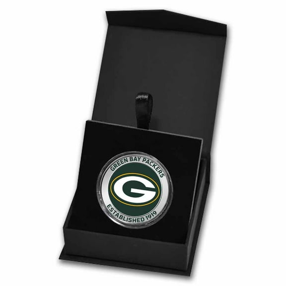 NFL Green Bay Packers 1 oz Silver Colorized Round (w/Box)