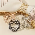 thumbnail image 2 of Anillo para bufanda con forma de flor hueca, elegante anillo deslizante para bufanda con diamantes de imitación, elegante anillo para bufanda de seda para mujeres, camisas, chales y pañuelos., 2 of 8