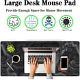 thumbnail image 2 of Computer Desk Pad Black and White, Mouse Pad for Men Desk Pad for Men Big Mouse Pad, Gaming Keyboard and Mouse Pad Non-Slip Rubber Base, 35.4 X 15.7 inch for Work/Game/Office Topographic Map, 2 of 6