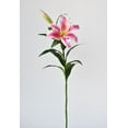 thumbnail image 2 of 35" Faux Pink and White Lily Stem, 2 of 5