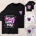 thumbnail image 4 of LUOGENLI T-Shirt pour Filles T-Shirt Décontracté à Manches Courtes Imprimé Col Rond Haut Confortable Maxi Tops Petite Blanc 4-5 Ans, 4 of 4