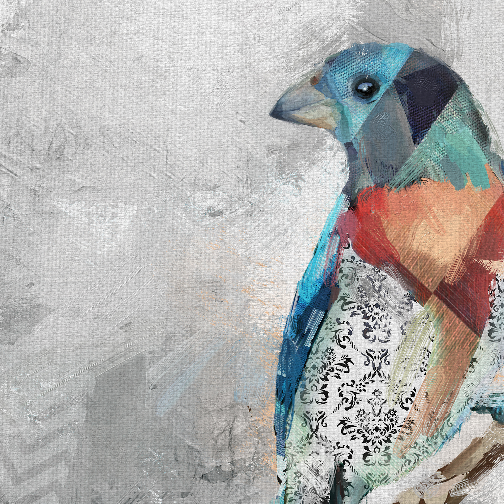 Masterpiece Art Gallery A Bird's Flight Patterns I by Studio Arts Canvas Art Print 16" x 16"