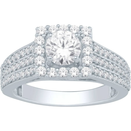 1-1/2 Carat T.W. Diamond 14kt White Gold Engagement Ring