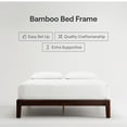 thumbnail image 5 of Nectar Bamboo Platform Bed Frame - California King - Walnut - Floating Center Support Legs - 12” Height - Tool Free Set Up - Contemporary - Sturdy Wooden Support Slats - Holds Up To 800 Pounds, 5 of 6
