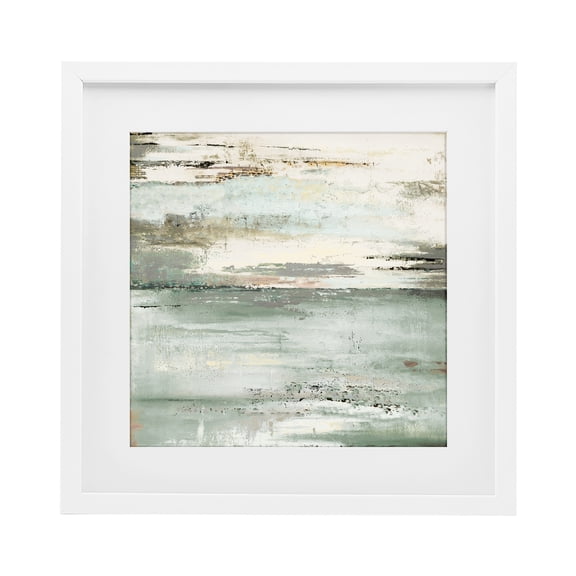 Stupell Industries The Seafoam Ones Abstract White Framed Print Under Glass, design by Patricia Pinto