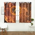 thumbnail image 2 of Mkhert Tennis Racket Blackout Window Curtain Kitchen Curtain 26X39 Inch, 2 Panels, 2 of 3