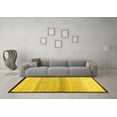 thumbnail image 3 of Ahgly Company Indoor Rectangle Solid Yellow Modern Area Rugs, 5' x 8', 3 of 4