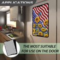 thumbnail image 6 of POLERO American Flag RV Entry Door Window Shade Sunshade Hook and Loop Fastener Camper Privacy Entrance Sun Blackout Fabric 17.3" x 26" (Sunflower Butterfly), 6 of 7