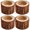 As Shown, variant on Zoyueyie 4Pcs Rustic Wood Decorative Tealight Holder Wooden Candle Holder Table Centerpieces