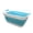Bright Blue, variant on 41L (10.8 gallon) Collapsible Plastic Laundry Basket-Foldable Pop Up Storage Container/Organizer-Portable Washing Tub-Space Saving Hamper, Water capacity: 32L (8.4 gallon) (Rectangular, Grey)