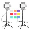 thumbnail image 1 of Iluminación fotográfica EMART LED Studio con soporte para trípode, 2 paquetes, 1 of 7