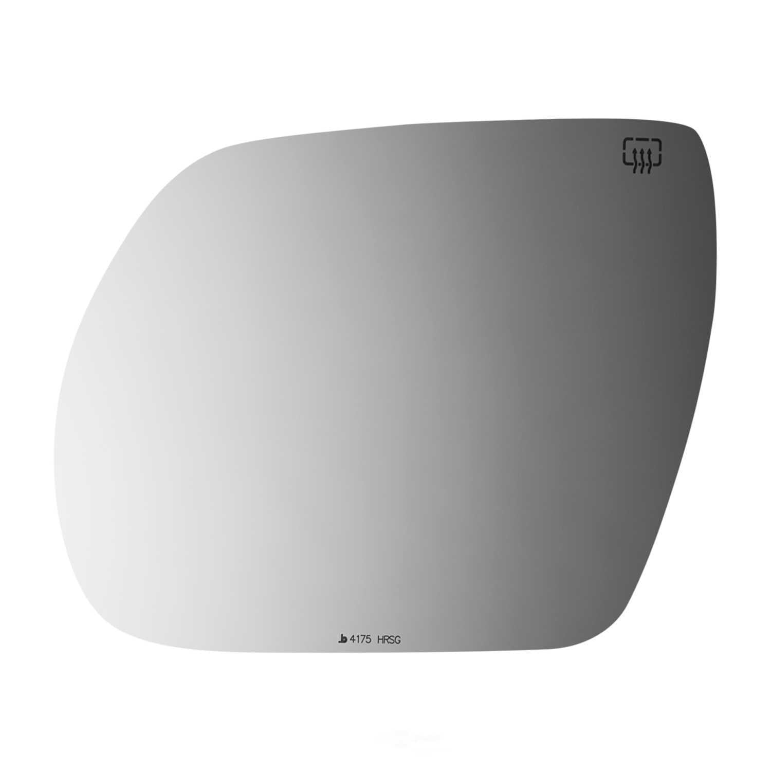Burco Side View Mirror Replacement Glass with Motor Mount Plate - Clear Glass - 4175HRSG