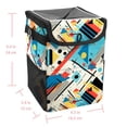 thumbnail image 5 of Geometric Cube Foldable Car Trash Can with Lid, Leak-Proof, Hanging Storage Bag - Car Trash Bin, Car Trash Can, Car Garbage Can, 5 of 6