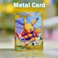 thumbnail image 2 of 10000HP Card Metal Pokémon Letters Charizard Vmax Pikachu Mewtwo Vstar Gold Iron Playing Cards Anime Game Gift Kids Toys, 2 of 5