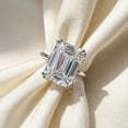 thumbnail image 3 of Pompeii Certified 10Ct Emerald Cut Diamond Solitaire Engagement Ring 14k Gold Lab Grown, 3 of 5