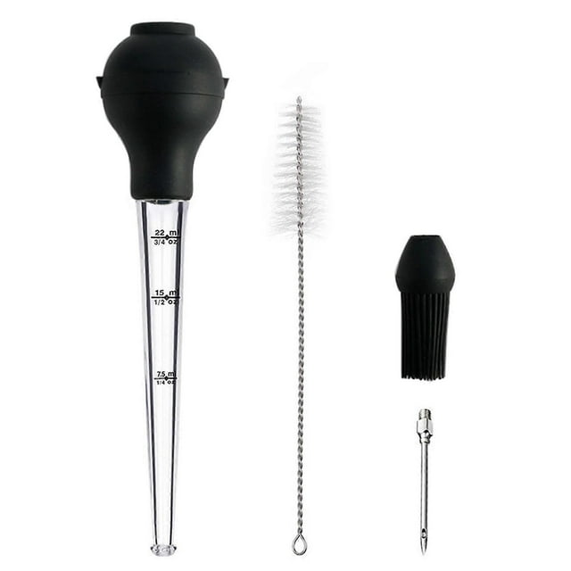 Turkey Baster Food Grade Syringe Nylon Baster Heat Resistant Food Grade Material for BBQ Grill Baking Kitchen Cooking Red