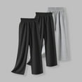 thumbnail image 2 of Frostluinai 3 Pack Baggy Sweatpants for Kids Girls Boys Elastic Waist Straight Wide Leg Pants Solid Lounge Athletic Joggers 3-15Y, 2 of 6